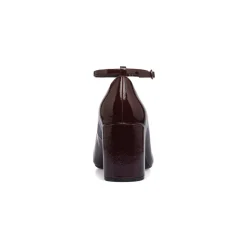 Décolleté Mary Jane bordeaux da donna effetto vernice con tacco 7,5 cm Lora Ferres