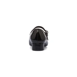 Décolleté Mary Jane da donna nere effetto vernice Lora Ferres con cinturini e tacco 3,5 cm