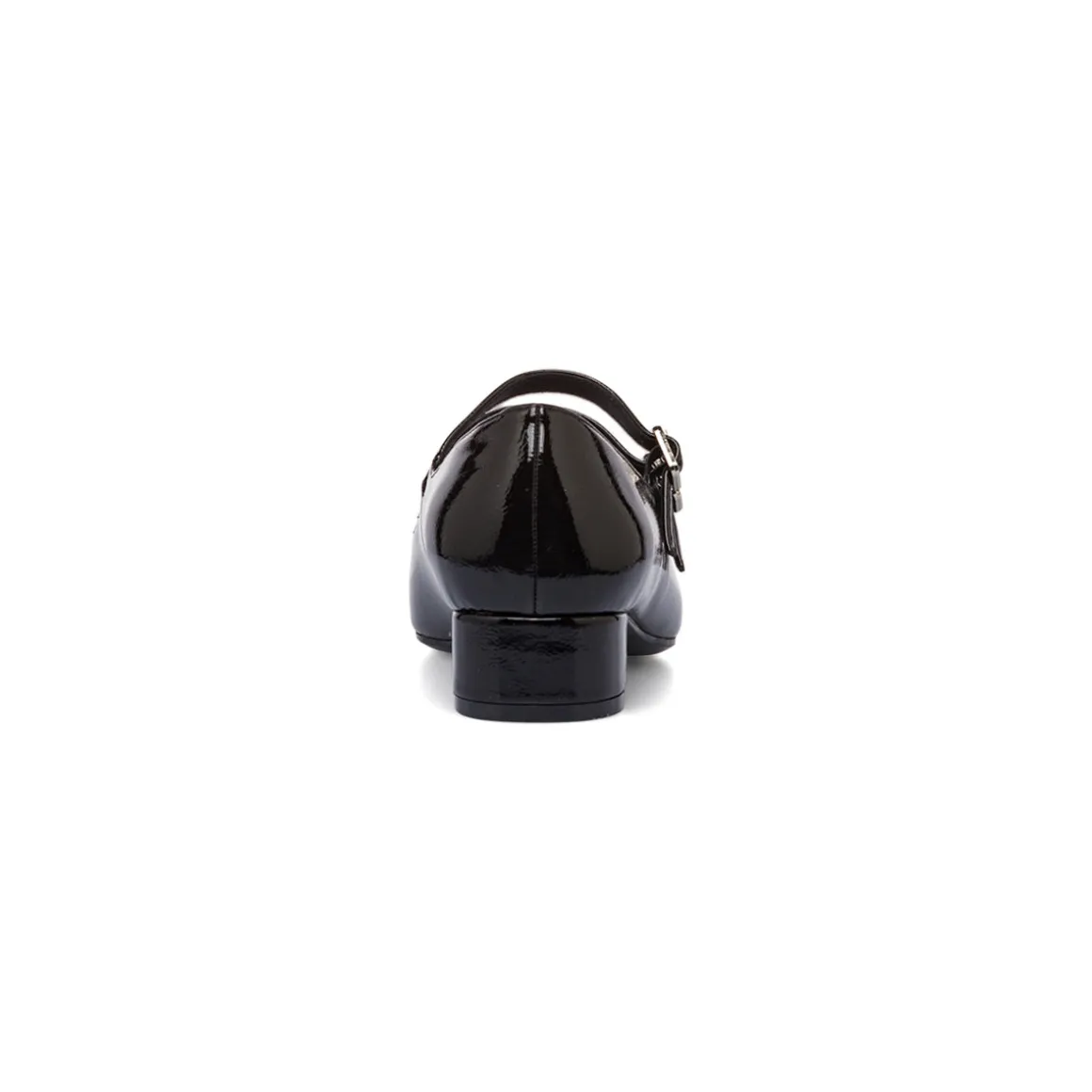 Décolleté Mary Jane da donna nere effetto vernice Lora Ferres con cinturini e tacco 3,5 cm