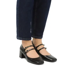 Décolleté Mary Jane da donna nere Swish Jeans con tacco 5,5 cm e cinturino alla caviglia