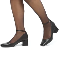 Décolleté Mary Jane da donna nere Swish Jeans con tacco 5 cm e cinturino alla caviglia