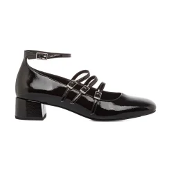 Décolleté Mary Jane nere da donna effetto vernice con tacco 4 cm Swish Jeans