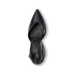 Décolleté Mary Jane nere Lora Ferres da donna con tacco 7 cm e cinturino
