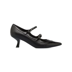 Décolleté nere da Donna con dettagli brogue e tacco 5,5 cm Swish Jeans