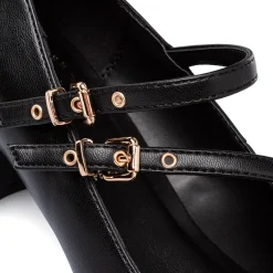 Décolleté nere da Donna con doppio cinturino e tacco P Smart