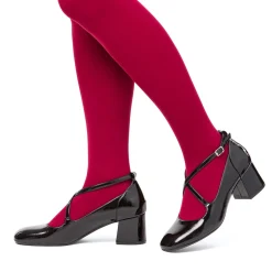 Décolleté nere da donna effetto vernice con tacco 5,5 cm Swish Jeans