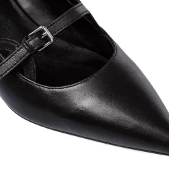 Décolleté nere da Donna in pelle con cinturino e tacco 5,5 cm Primopiano