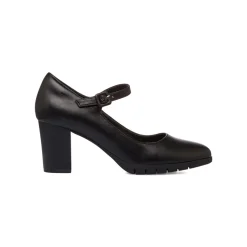 Décolleté nere da donna P Soft con cinturino e tacco 7 cm