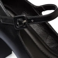 Décolleté nere da donna P Soft con cinturino e tacco 7 cm