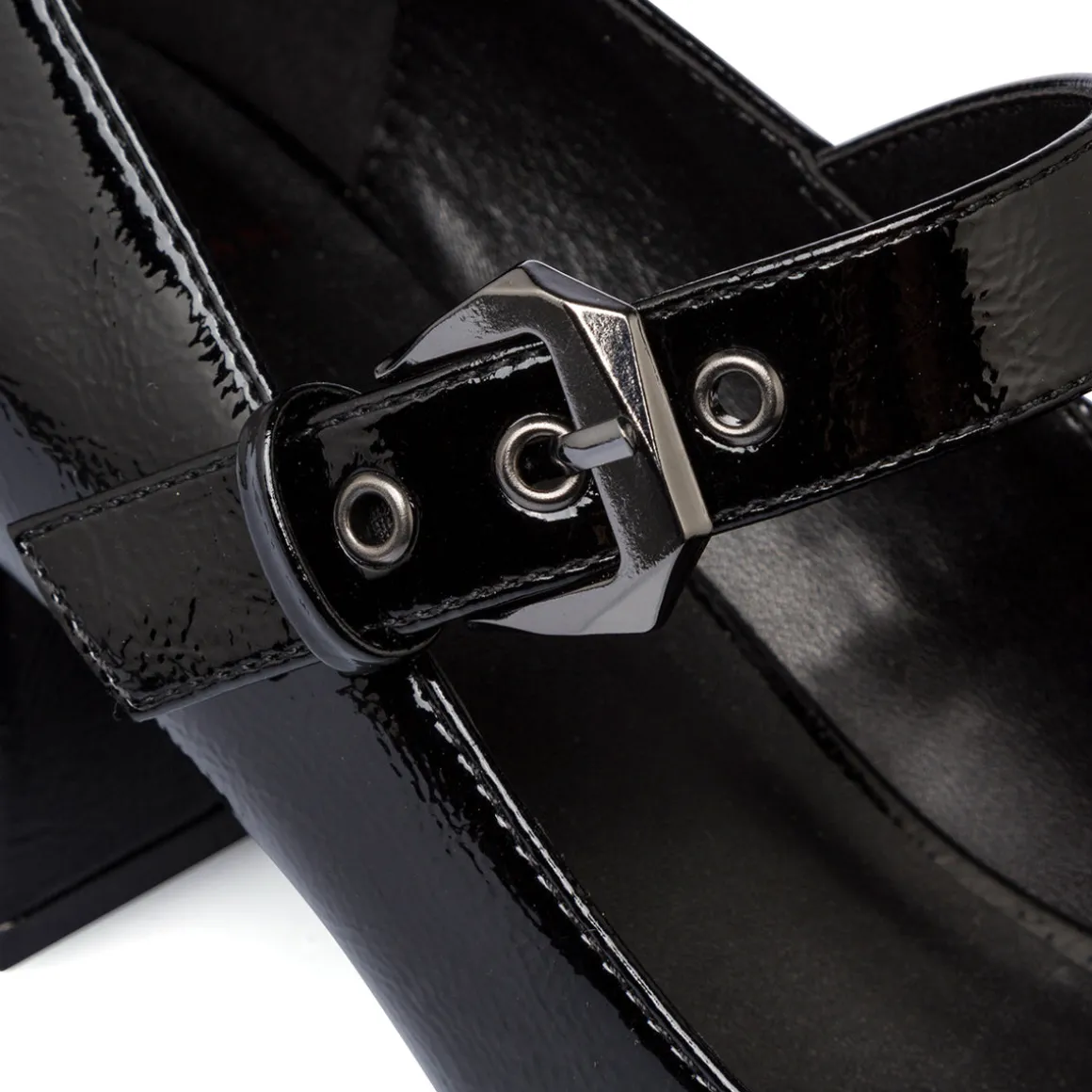 Décolleté nere effetto vernice da donna con tacco 5,5 cm Swish Jeans