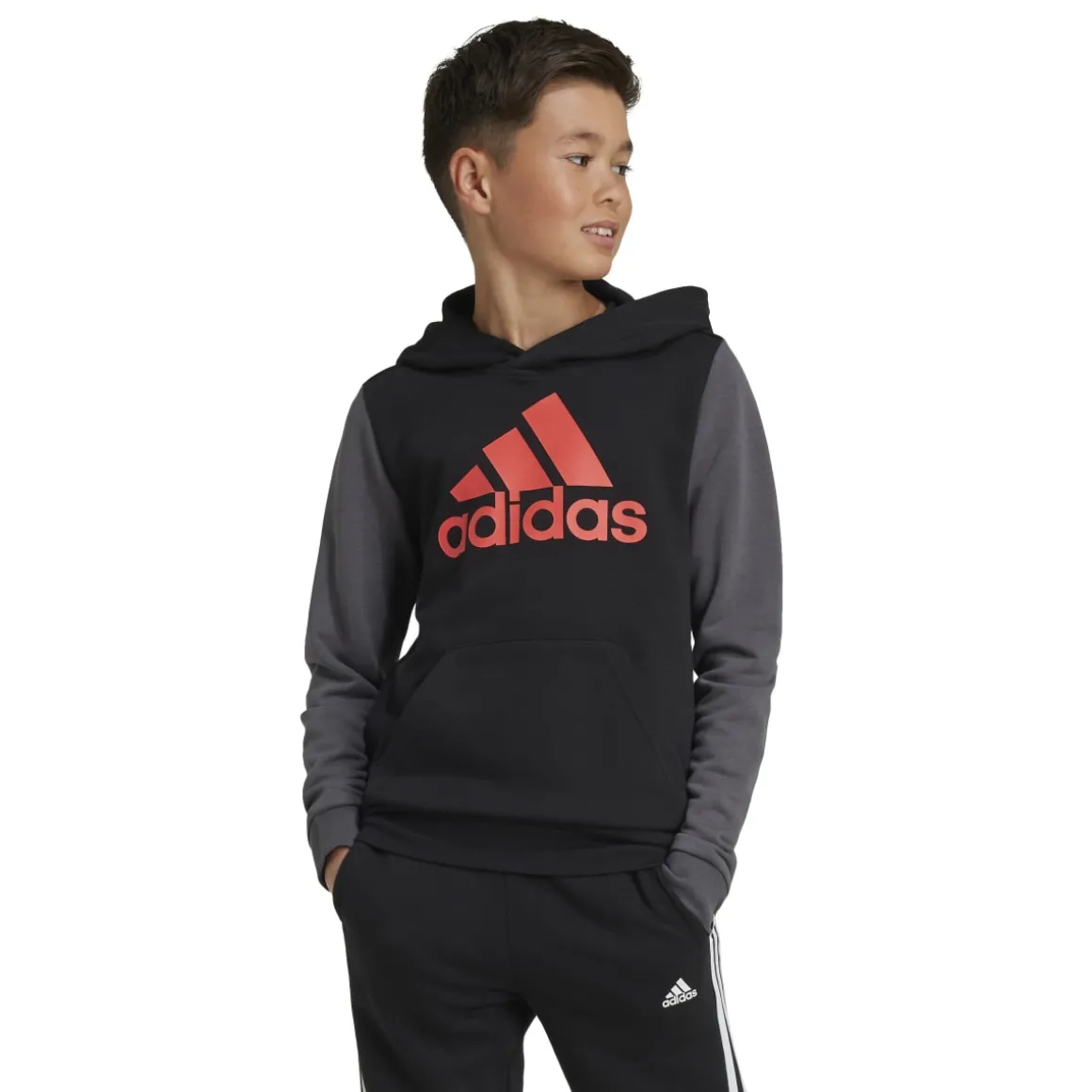 Felpa bambino con cappuccio Essentials Big Logo Colorblock