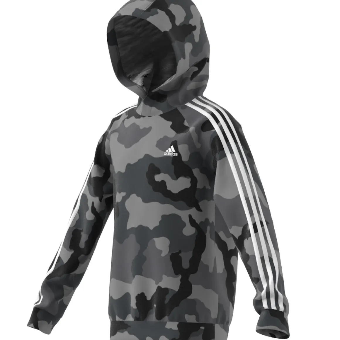Felpa bambino con cappuccio Essentials Allover Print adidas