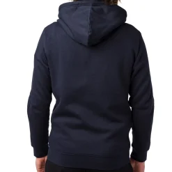 Felpa con cappuccio da uomo blu con zip e logo Ducati