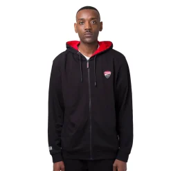 Felpa con cappuccio da Uomo nera con zip Ducati Corse