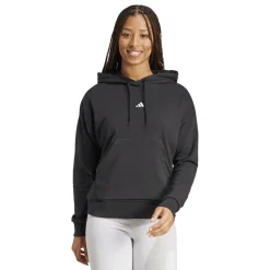 Felpa con cappuccio nera da Donna con logo adidas