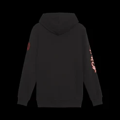 Felpa con cappuccio nera da uomo con tasca a marsupio Puma AC Milan Ftblicons