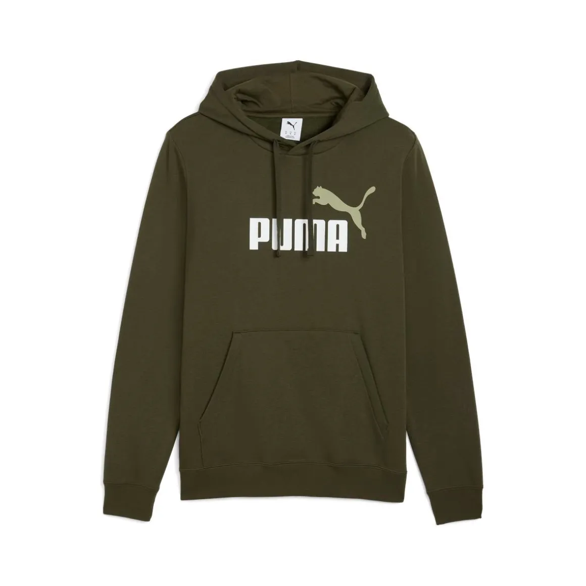 Felpa con cappuccio verde militare da Uomo Puma