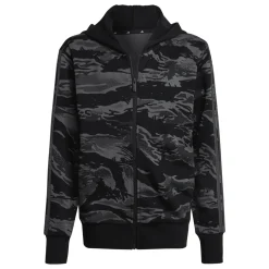 Felpa con zip da Ragazzo e Ragazza nera con stampa camouflage adidas