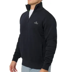 Felpa in jersey blu con zip corta da Uomo Tonino Lamborghini