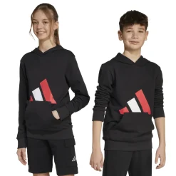 Felpa nera con logo adidas da Bambino J BL FT HD 280