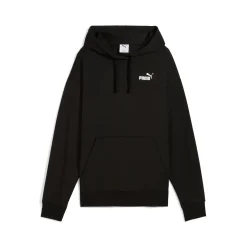 Felpa nera da donna con cappuccio e tasca Puma Ess