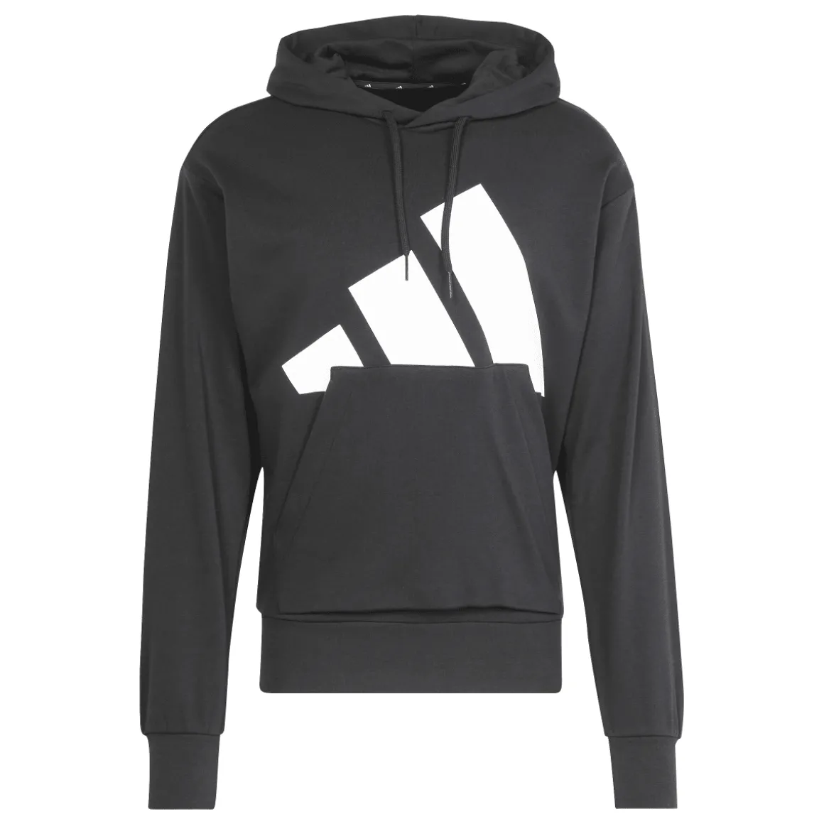 Felpa nera da Uomo con cappuccio e logo adidas