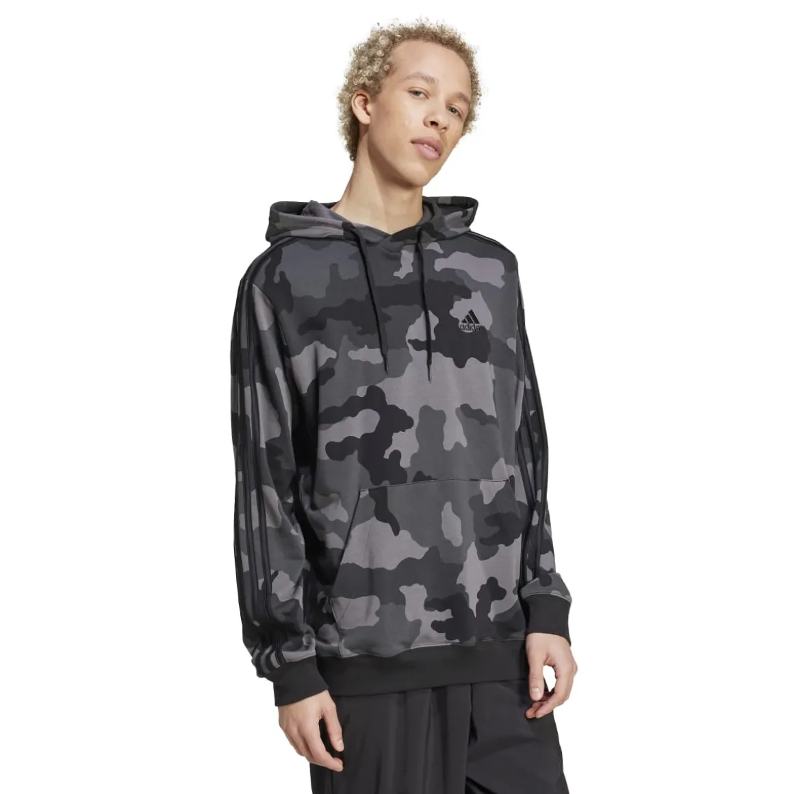 Felpa uomo con cappuccio Seasonal Essentials Camouflage adidas
