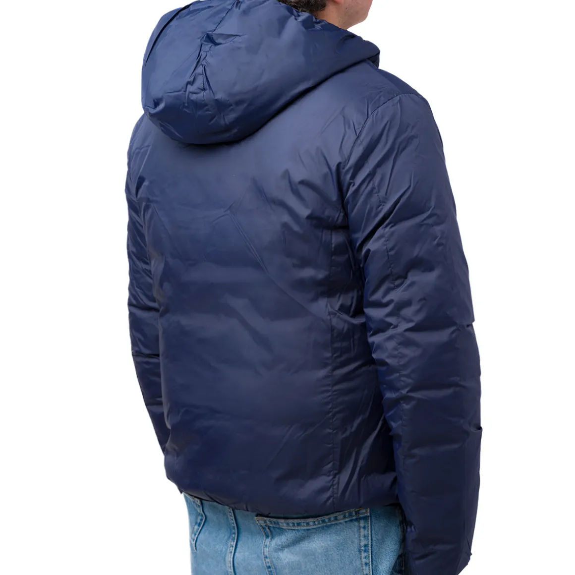 Giacca a vento corta da uomo double face blu e verde miliare Ducati Corse