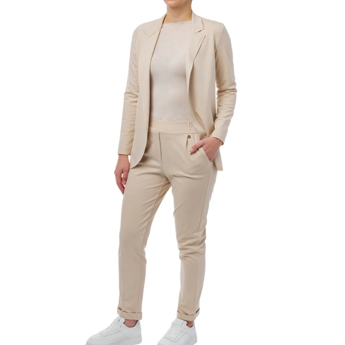 Giacca beige da completo da donna Swish Jeans