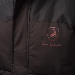 Giacca da uomo Tonino Lamborghini nera con cappuccio e logo