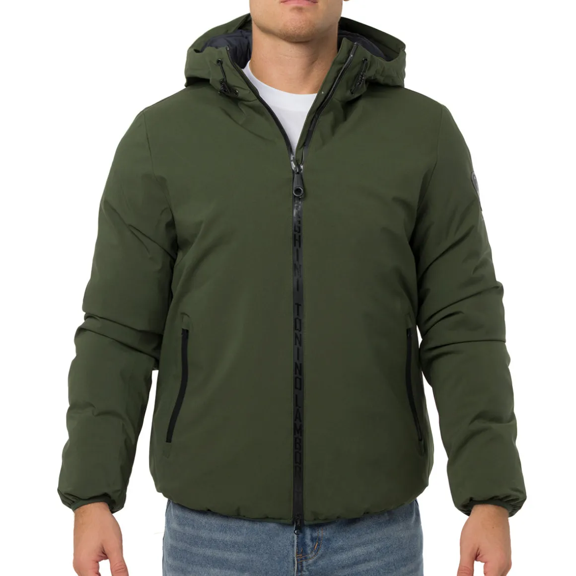 Giacca imbottita Impermeabile verde militare Uomo Tonino Lamborghini