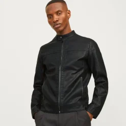 Giacca in similpelle da uomo nera Jack & Jones