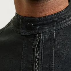 Giacca in similpelle da uomo nera Jack & Jones