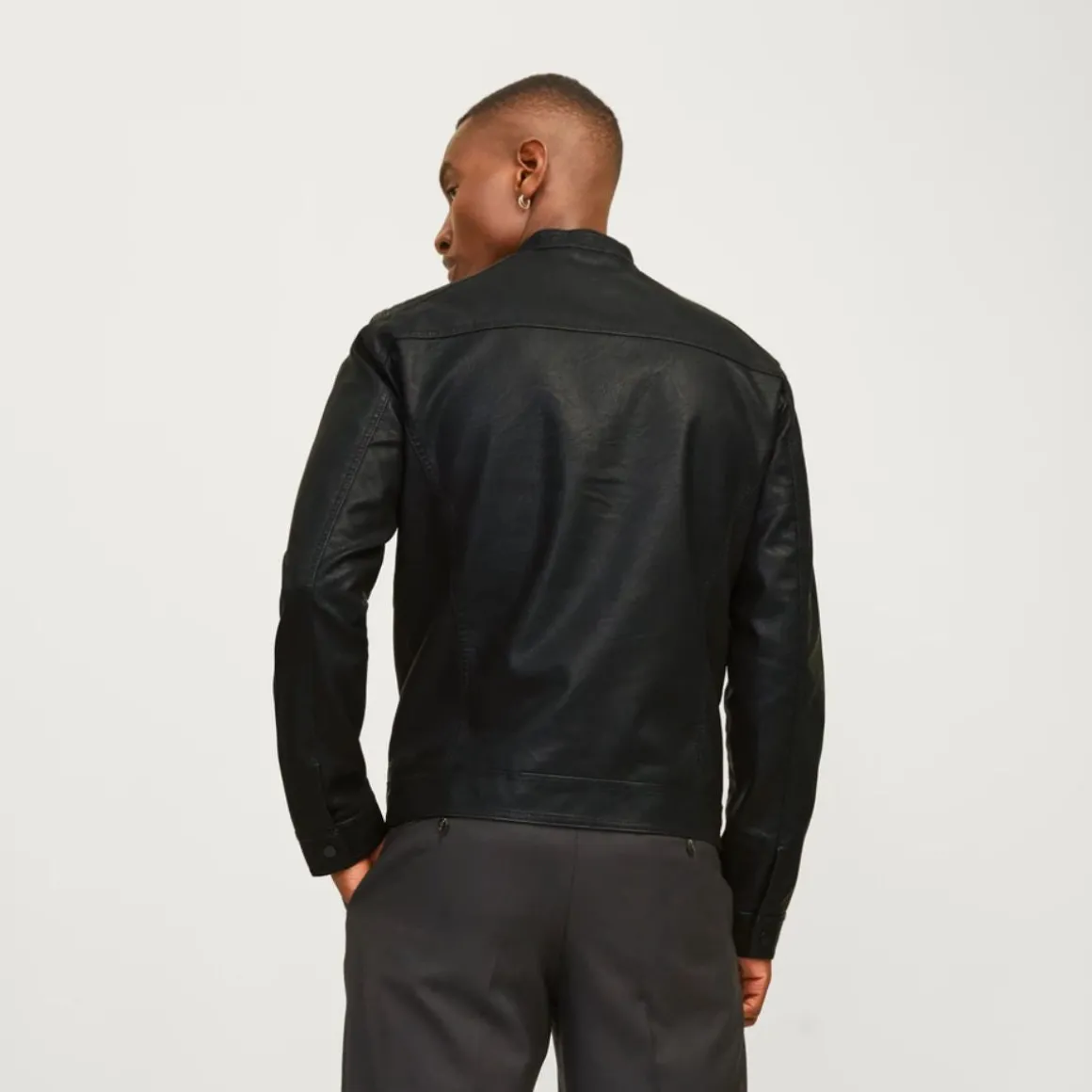 Giacca in similpelle da uomo nera Jack & Jones