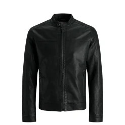 Giacca in similpelle da uomo nera Jack & Jones