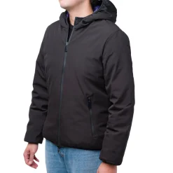 Giacca tecnica da uomo Gate 76 reversibile nera e blu