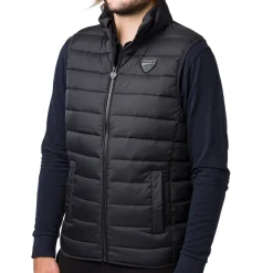 Gilet imbottito da uomo nero con logo Ducati Corse