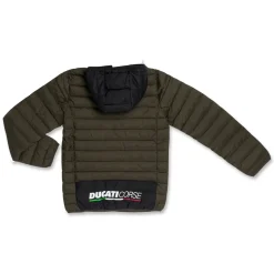 Giubbino da ragazzo Ducati verde militare con logo