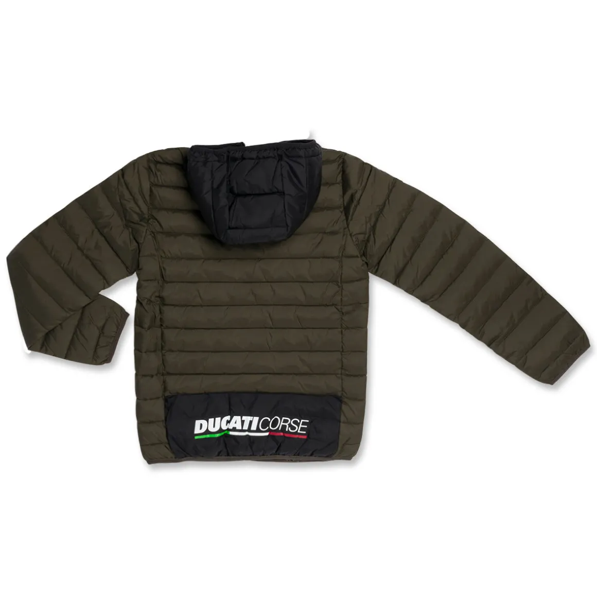 Giubbino da ragazzo Ducati verde militare con logo