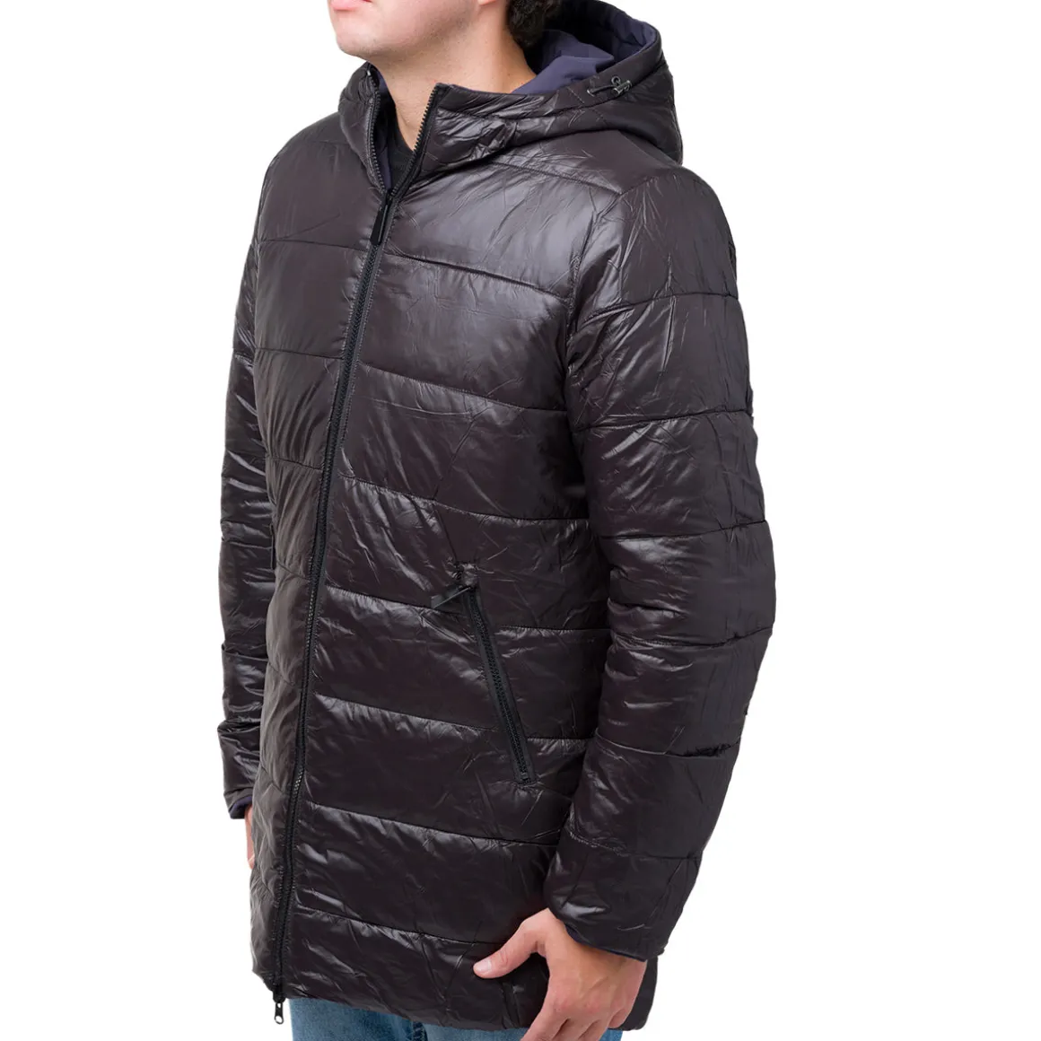 Giubbotto da uomo reversibile blu e nero Gate76