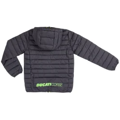 Giubbotto nero da Ragazzo con interno verde e logo Ducati Corse