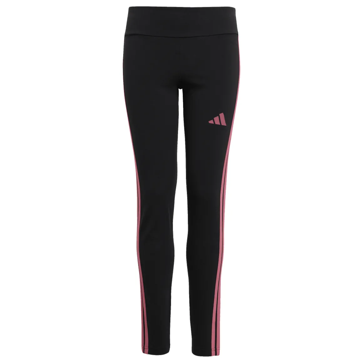 Leggings neri da Bambina con bande rosa adidas JG 3S LEG 230