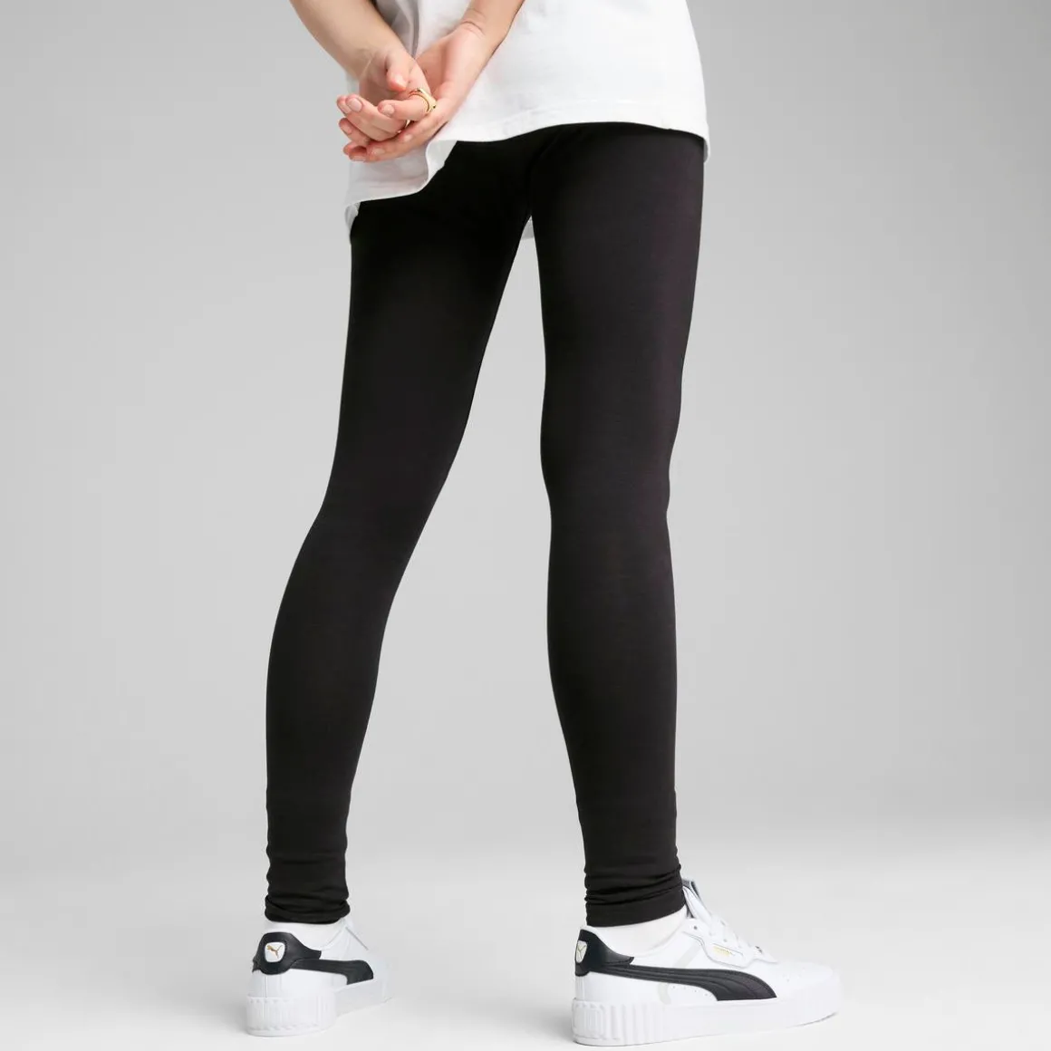 Leggings neri da Donna con logo frontale ESS Small No. 1 Puma