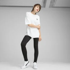 Leggings neri da Donna con logo frontale ESS Small No. 1 Puma