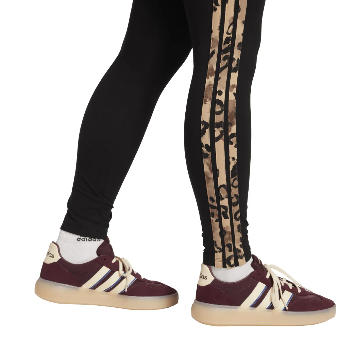 Leggings neri da Donna con stampa leopardata adidas W AOP LEG