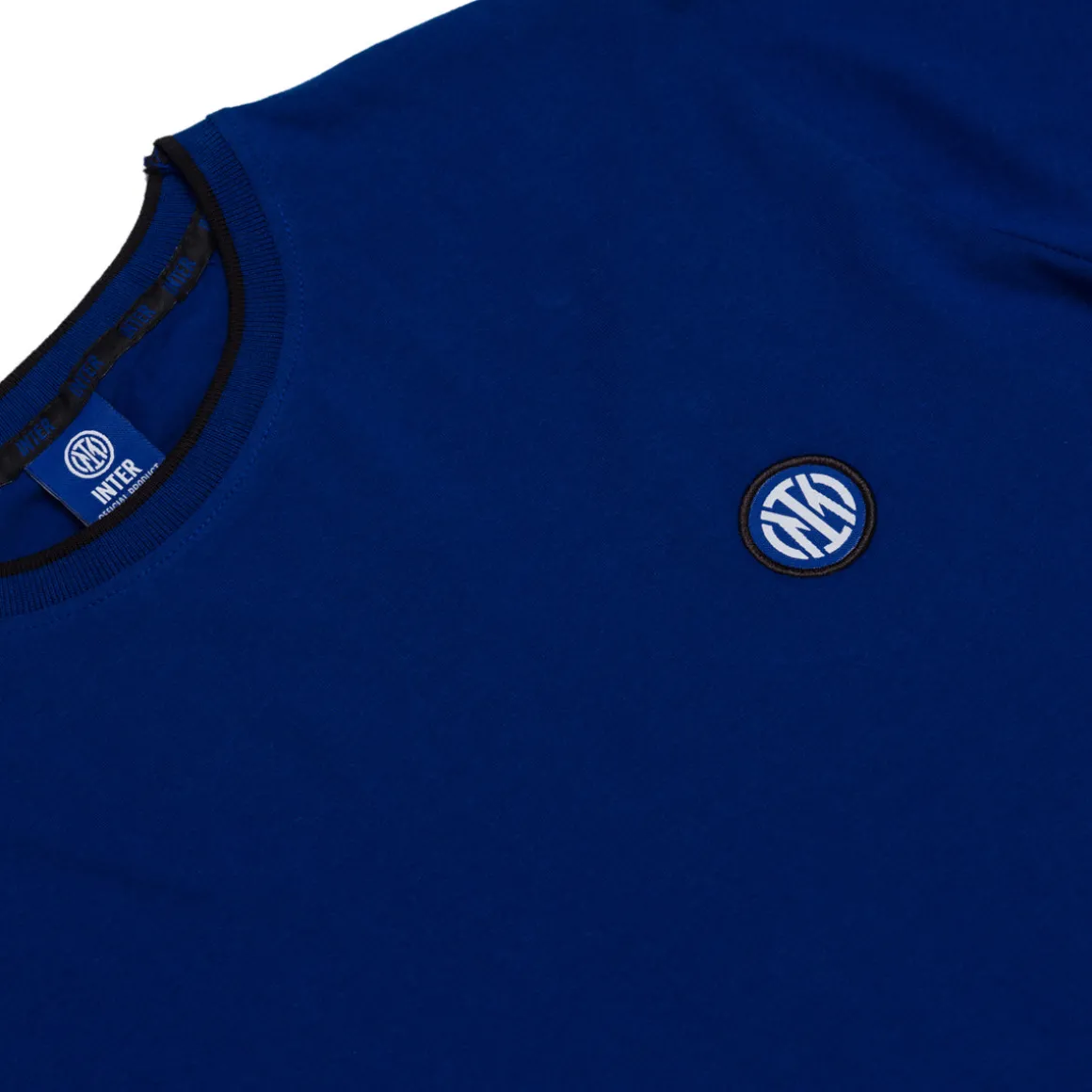 Maglia girocollo da uomo blu con logo Inter