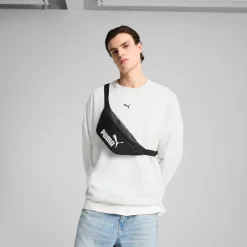 Marsupio sportivo nero con tasche e logo Puma Phase