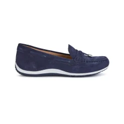 Mocassini blu navy da Donna in pelle scamosciata con nappina Geox