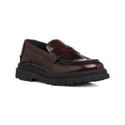 Mocassini bordeaux da Uomo in pelle Primopiano