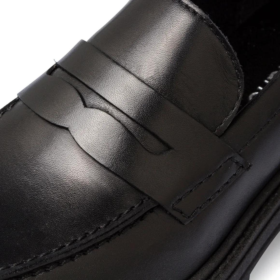 Mocassini chunky da donna neri Primopiano